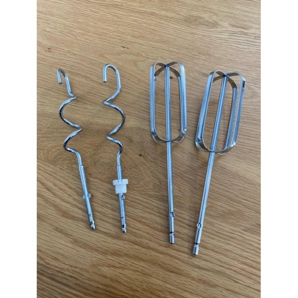 Hand Mixer Beaters & Dough Hooks Set Silver Good Replacement Parts